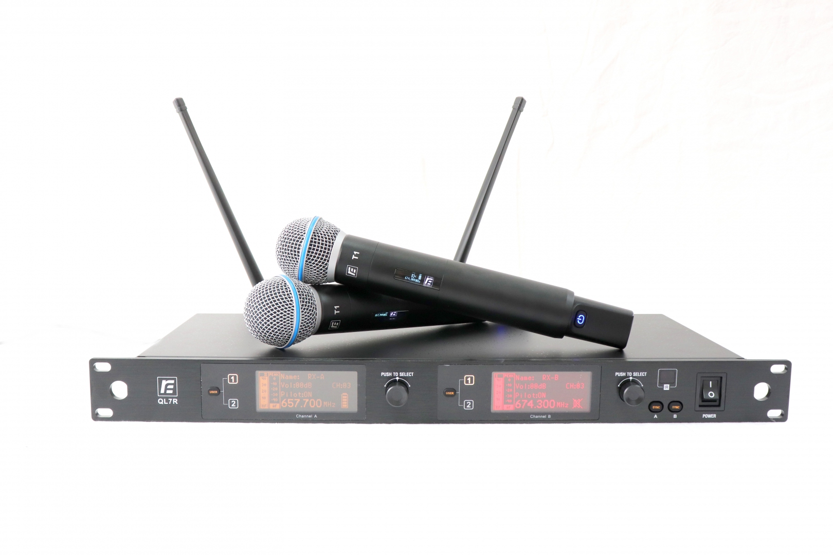 RFIntell QL7R/T1-A 651,800-683,400 МГц 2-канальная радиосистема с 2-мя ручными микрофонами в Вязьме