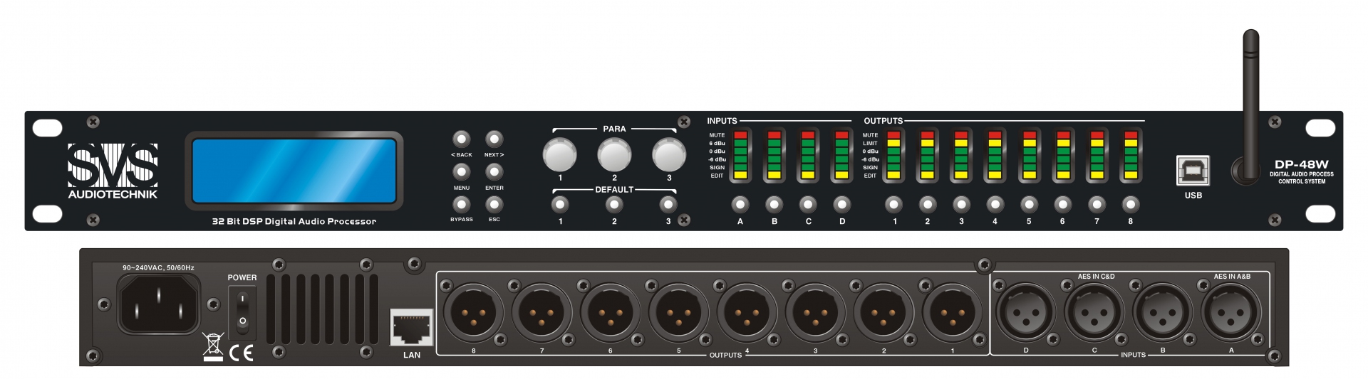 SVS Audiotechnik DP-48W Цифровой процессор: 4 входа 8 выходов в Вязьме