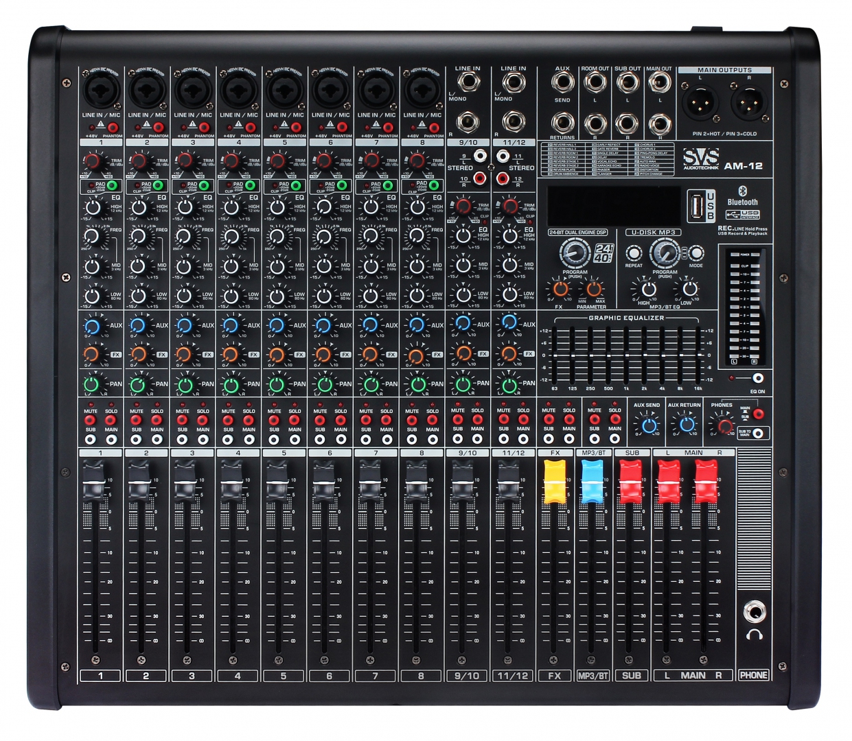 SVS Audiotechnik mixers AM-12 Микшерный пульт аналоговый, 12-канальный в Вязьме