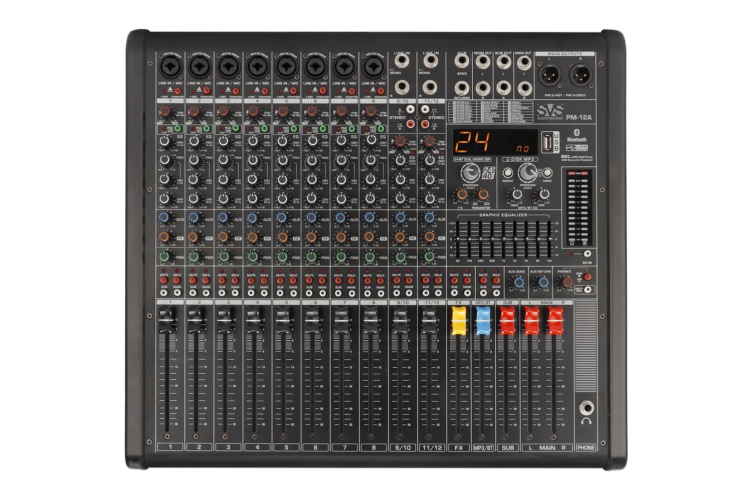 SVS Audiotechnik mixers PM-12A Активный аналоговый микшерный пульт, 12-канальный в Вязьме